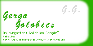 gergo golobics business card